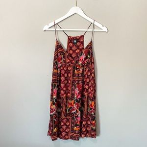Insight Y2K Bohemian V-Neck Babydoll Mini Dress